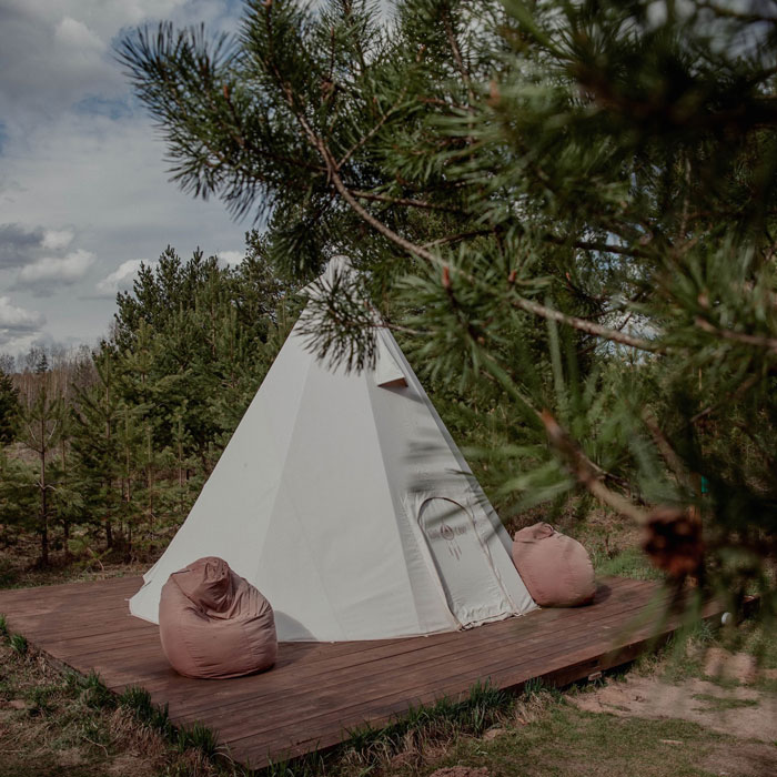 Аренда шатра типи в Boho Camp - кемпинг в стиле Бохо. Загородный отдых, Ленобласть. Бохо Кэмп