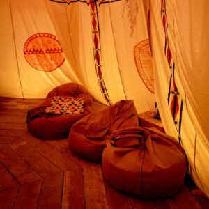 Индейская юрта в Boho Camp - кемпинг в стиле Бохо. Загородный необычный отдых, Ленобласть.